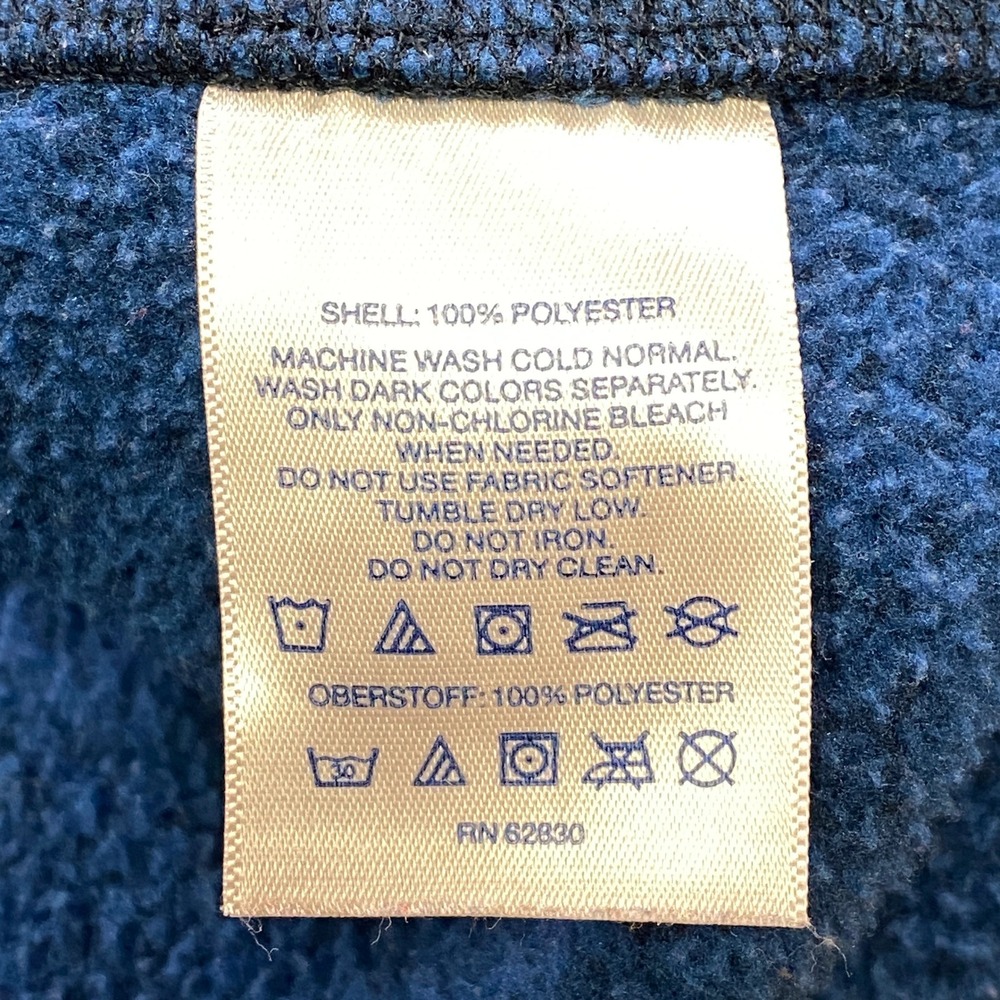 Lands End Fleece Pullover Men XL Heritage Polyester 1/4 Zip Blue Classic Outdoor - Picture 8 of 9
